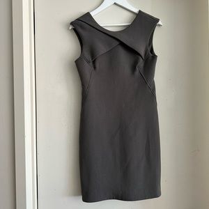 Helmut Lang Dark Grey Shift Dress